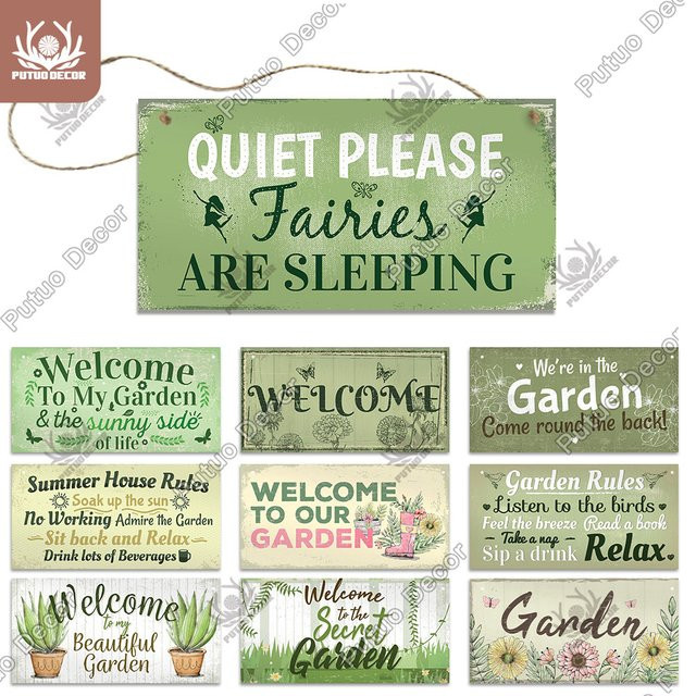 Putuo Dekor Holzschild Freundschaft als dekorative Garten-Plakette und Holzanhänger für dein Sommerhaus - Bild 1