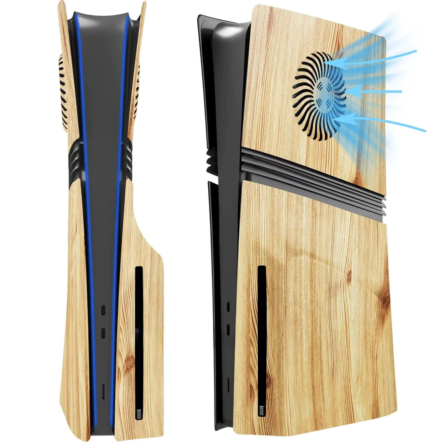 Kolorkoli Holz-Frontplatte mit Kühlöffnung für PS5 Pro Disc Edition in Braun - Bild 7