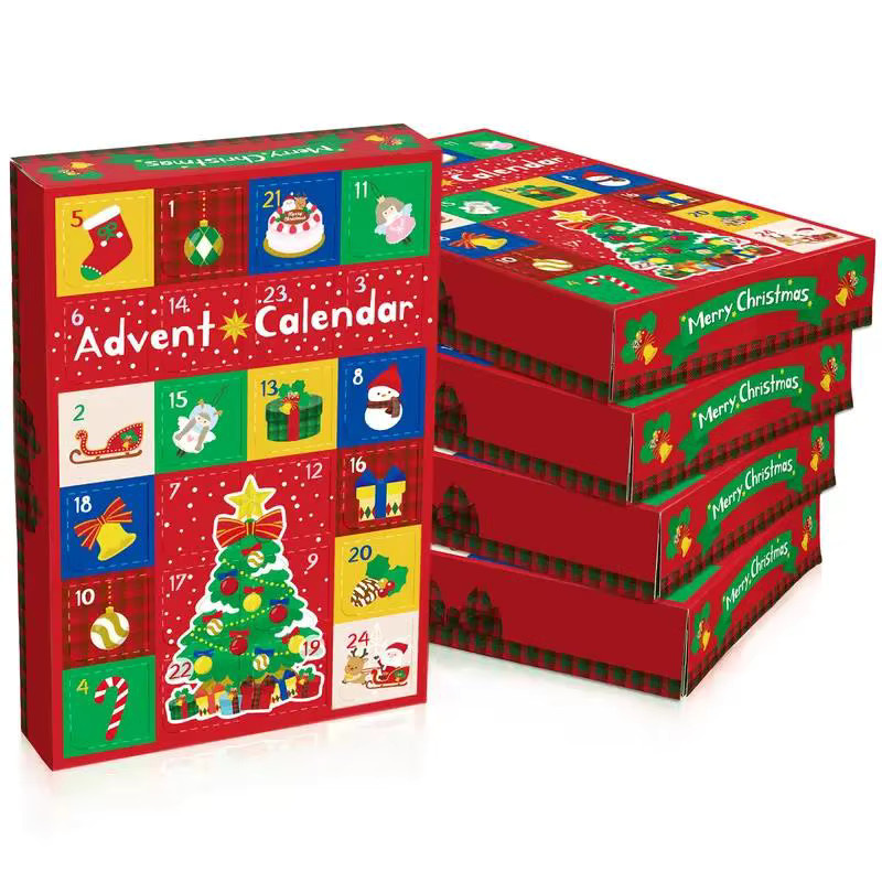 10 Stück ZQNYCY Adventskalender Blind Boxen aus Papier mit 24 Fächern in Mehrfarbig für Kinder und Weihnachtsfeiern - Bild 2