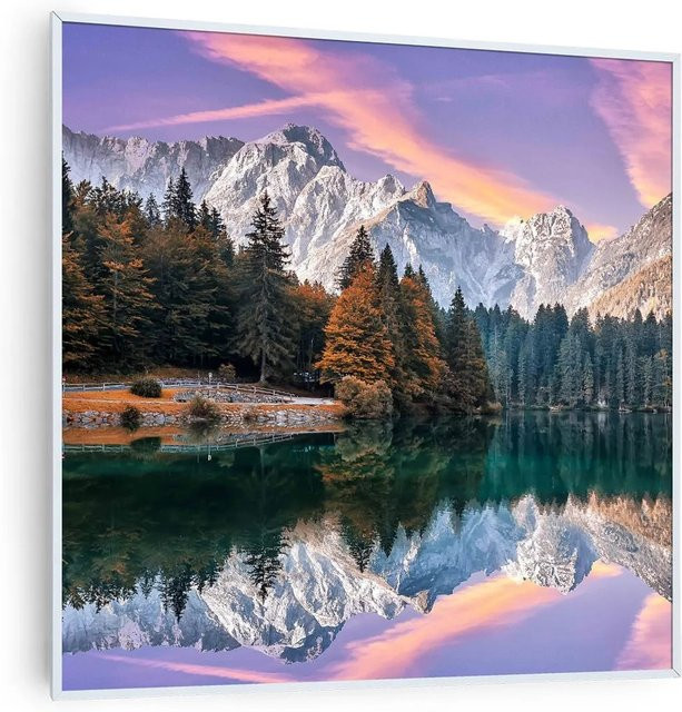 Klarstein Wonderwall Air Art Smart Infrarotheizung mit App-Steuerung und Motiv See, Weiß, B/H: 60 x 60 cm, 350 W - Bild 1