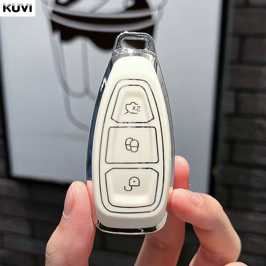 Kuvi TPU Schlüsselhülle für Ford Focus, Mondeo, Fiesta, Ecosport, Kuga, ST, C-Max und B-Max als Schutz für die Fernbedienung - Bild 3