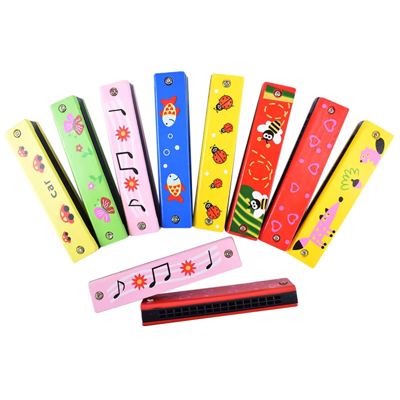 IFITU PUBO Kinder Holz Mundharmonika Orff Instrument 16 Löcher - Bild 3