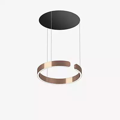 Occhio Mito Sospeso 40 Variabel Up Pendelleuchte LED mit Roségoldem Kopf und schwarzem Baldachin, x-tra warm (2.200-3.500 K) - Bild 1