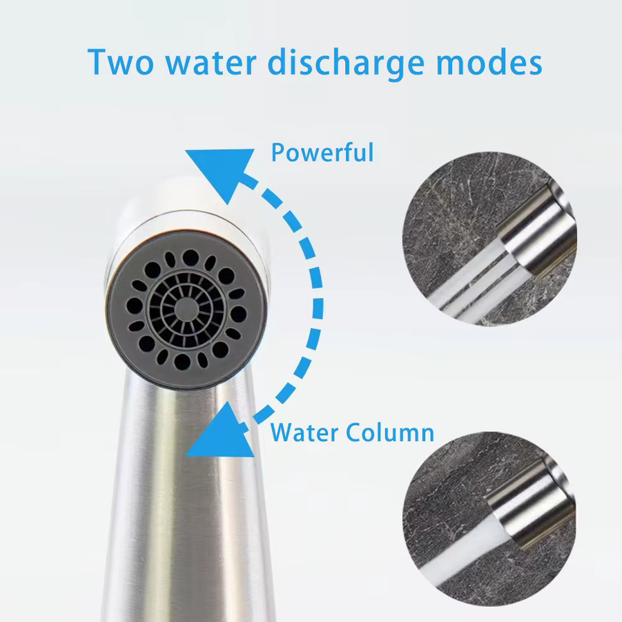 ULA Handbrause für Bidet aus 304 Edelstahl in Silber, Hochdruck-Toilettensprüher mit einstellbarem Kaltwasserstrahl - Bild 2