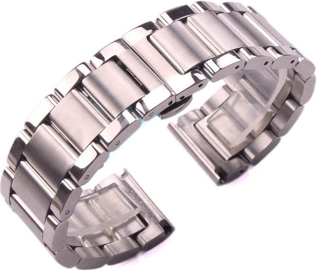 Sweetown Uhrenarmband Edelstahl, Silber, 23mm, Unisex - Bild 1