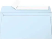 Clairefontaine Pollen Briefumschläge ohne Fenster DIN lang selbstklebend in Blau und Weiß - Bild 1