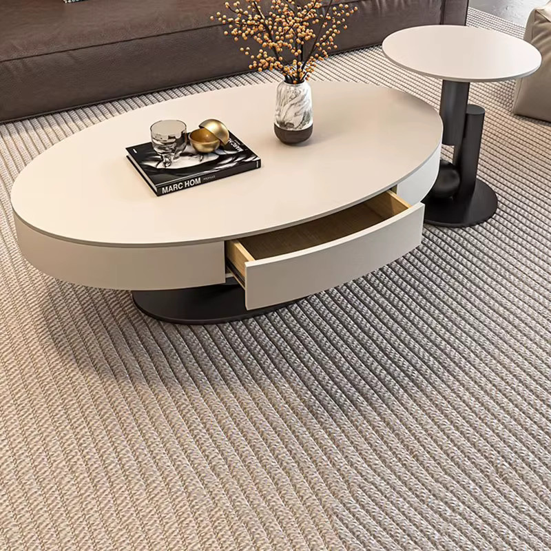 DUTRIEUX Couchtisch im skandinavischen Design, weiß, matt, MDF-Laminat - Bild 5
