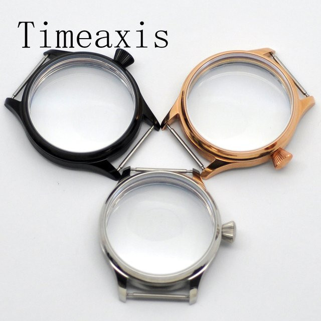 Timeaxis Uhrenteile, Edelstahlgehäuse, 44 mm - Bild 1