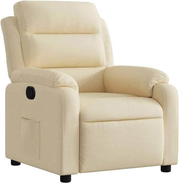 vidaXL Relaxsessel in Beige aus Stoff mit Armlehnen und manueller Verstellung - Bild 1