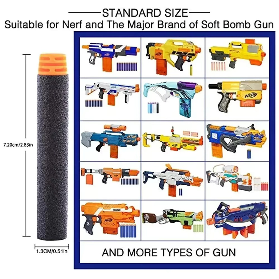 Nerf Schwarze EVA-Darts, Weiche Nachfüllkugeln, Nachfüllpack - Bild 2