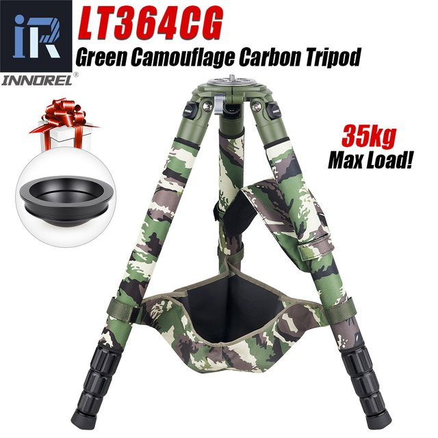 INNOREL LT364CG Camouflage Carbon Fiber Stativ für Canon Nikon DSLR Kameras zur professionellen Vogelbeobachtung in Multicolour - Bild 1