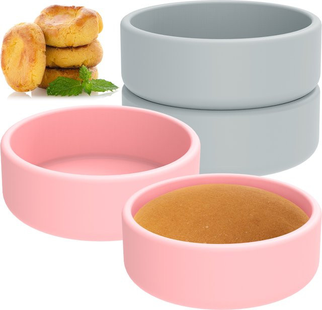 Silikon Muffin-Form Set für gedämpfte Eier und Kuchen in Grau - Bild 1