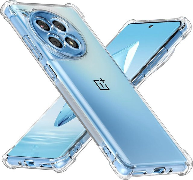 Stoßfeste Airbag TPU Schutzhülle für OnePlus 13 13R 12 12R 11 11R 10 Pro 10T in Transparent - Bild 1