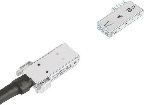 HARTING Messerleiste 27111618001 in Schwarz und Silber mit 10 Polen - Bild 1