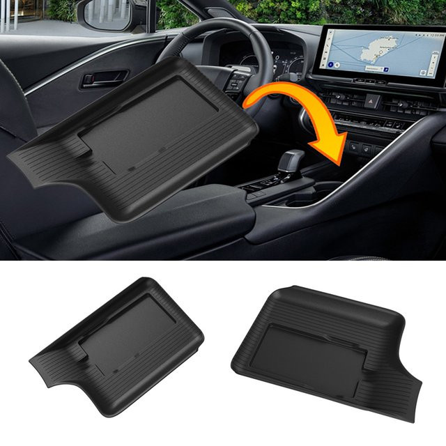 Silikon Anti-Rutsch-Matte für Toyota C-HR 2024 2025 2026 als Zubehör für das zentrale Bedienfeld in Schwarz - Bild 1