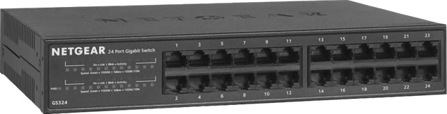 Netgear GS324 Unmanaged Gigabit Ethernet Netzwerk Switch, 24 Ports, Schwarz - Bild 1