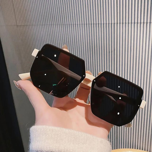 Sonnenbrille, Quadratisch, Vollrand, Kunststoff, Unisex, Black - Bild 1