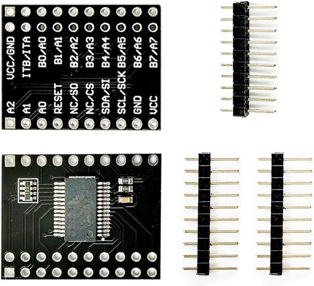 MCP23017 16-Bit I/O Expander I2C zu GPIO Konverter Modul in Schwarz für Arduino - Bild 1