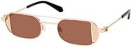 Off-White OERI14H Sonnenbrille, Vollrand, Metall, rectangular, gold, brown, Unisex - Bild 1