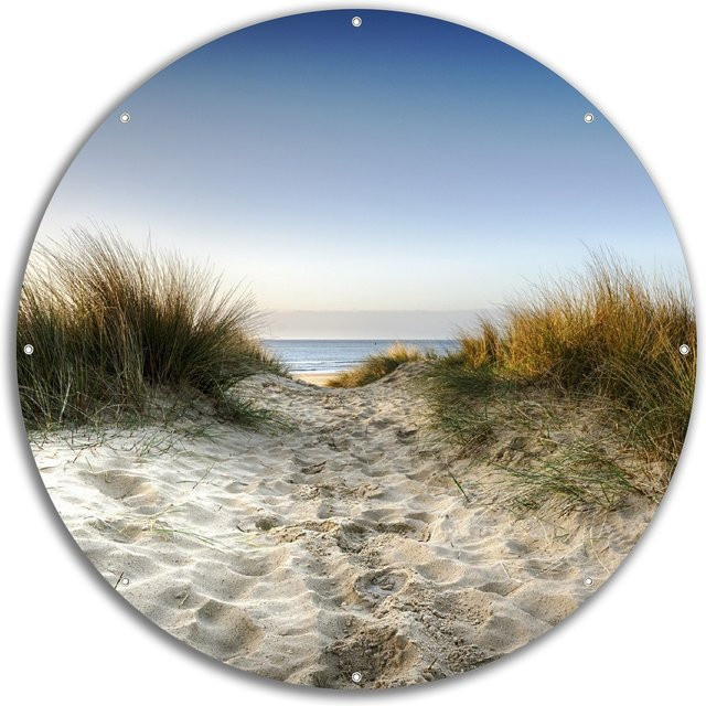 Wallario Gartenposter Weg durch die Dünen zum Strand am Meer, Mehrfarbig, Breite: 80 cm, Höhe: 120 cm - Bild 1