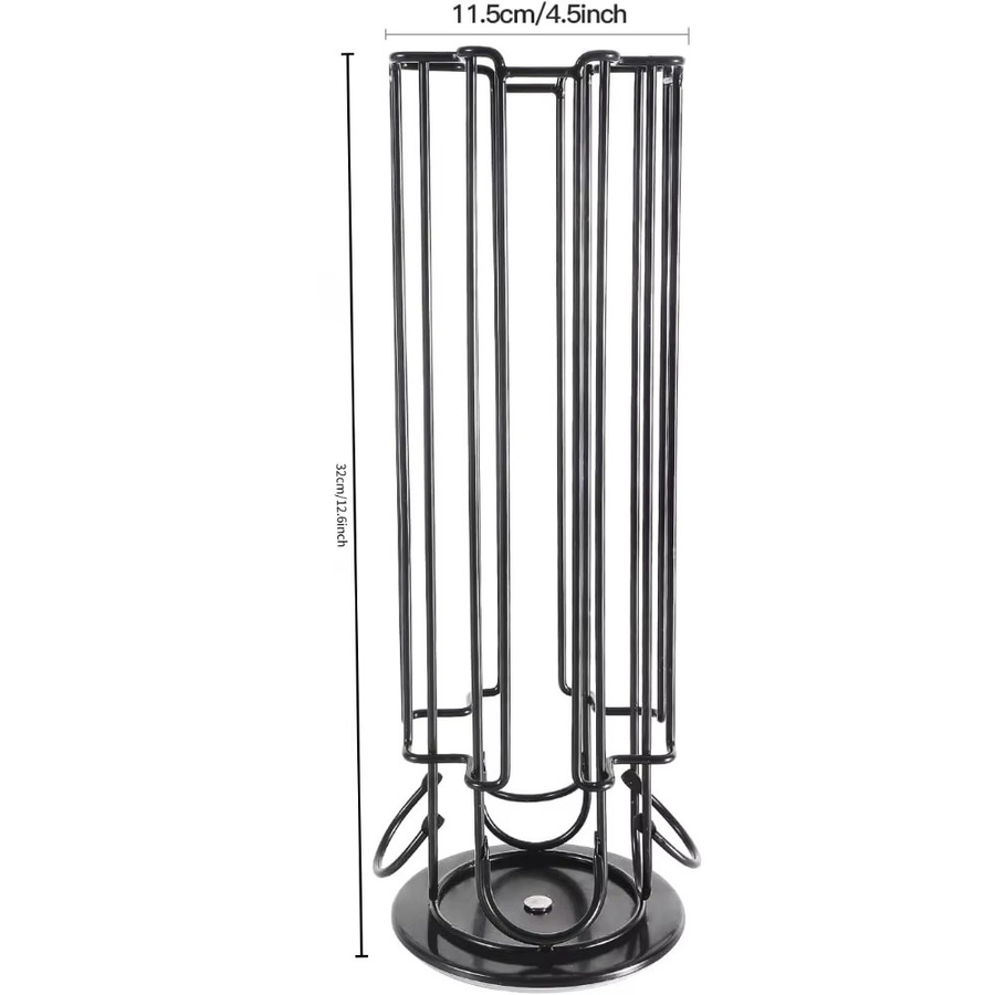 FEB.WIND Karussellhalter für Kaffeekapseln aus Metall, schwarz, rotierend, für 28 Kapseln, Höhe: 32,0 cm, Breite: 11,5 cm - Bild 6
