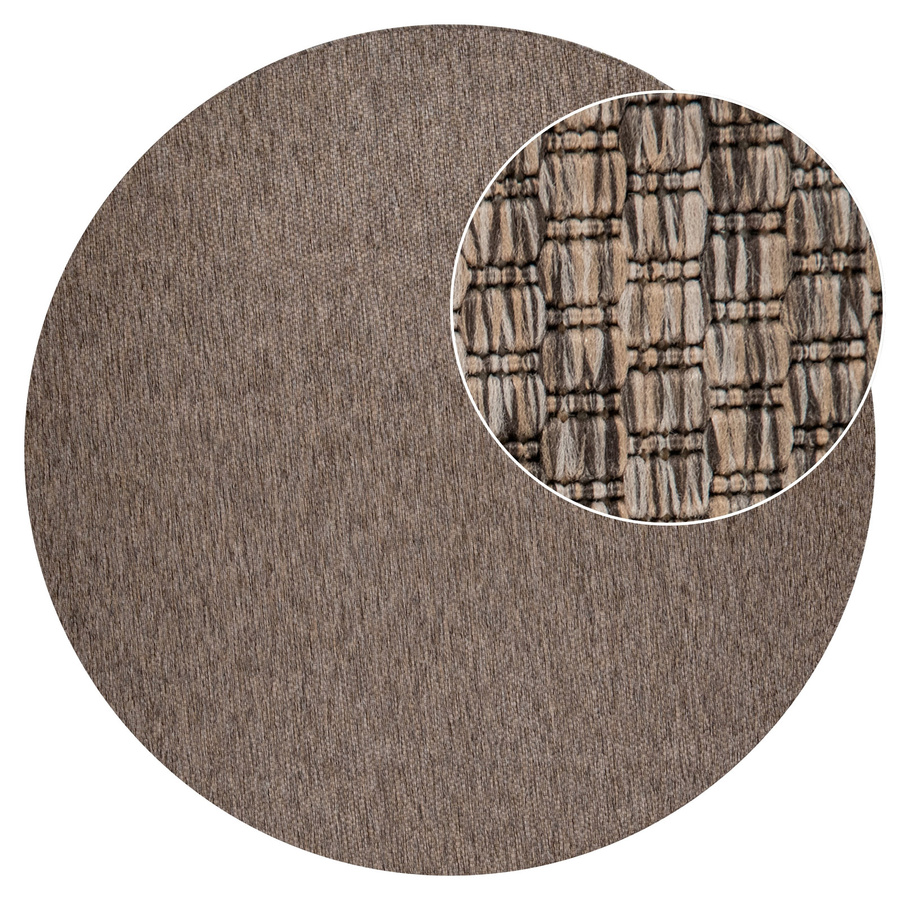 Runder In- & Outdoor-Teppich Venezia von teppich.de in Taupe, Durchmesser: 160 cm - Bild 1