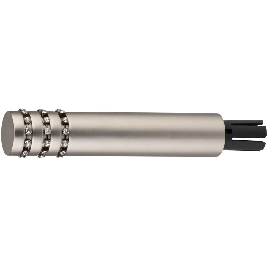 Mydeco Gardinenstangen-Endstück Christal in Edelstahl-Optik Schwarz mit Durchmesser 1,6 cm - Bild 2