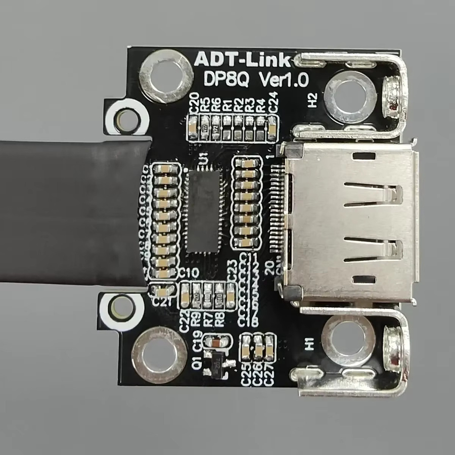 ADT-Link DisplayPort 2.1 Kabel in Schwarz für 8K HDR und 240Hz, DP Adapter für PC, Laptop und TV - Bild 3