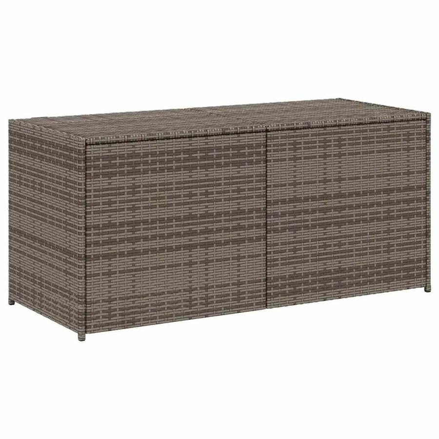 Furnicato Gartentruhe aus Poly Rattan in Grau mit 283l Volumen, B/T/H: 120 x 56 x 50 cm - Bild 2