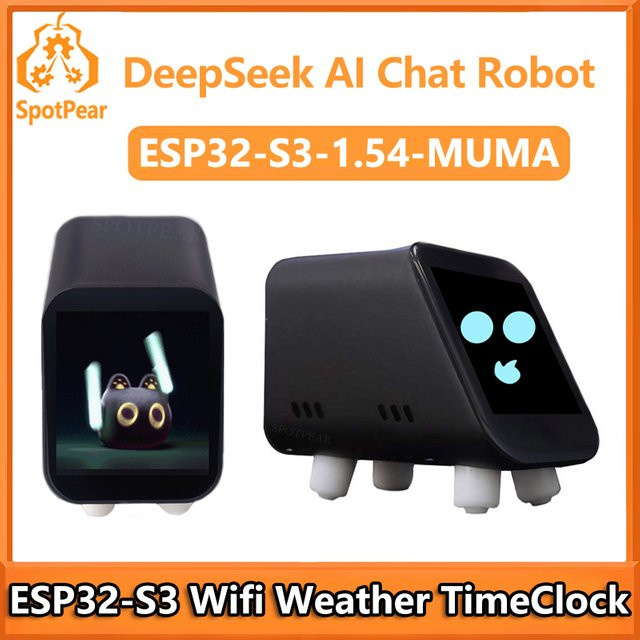 Waveshare ESP32-S3 DeepSeek AI Chat Roboter mit 1,54 Zoll LCD Display N16R8 MUMA Entwicklung Board für Xiaozhi in Schwarz oder Weiß - Bild 1