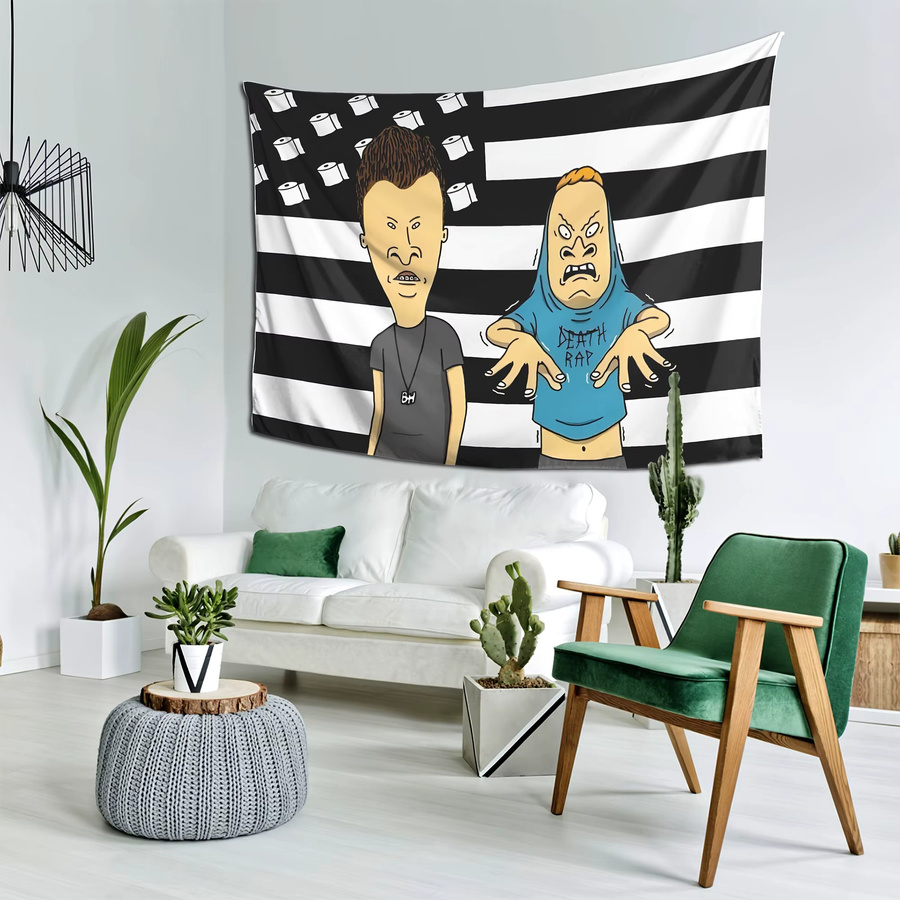 VIKAMA Amerikanische Retro Wandteppich Flagge in Multicolour als dekorative Wanddekoration für Schlafzimmer und Wohnzimmer - Bild 3