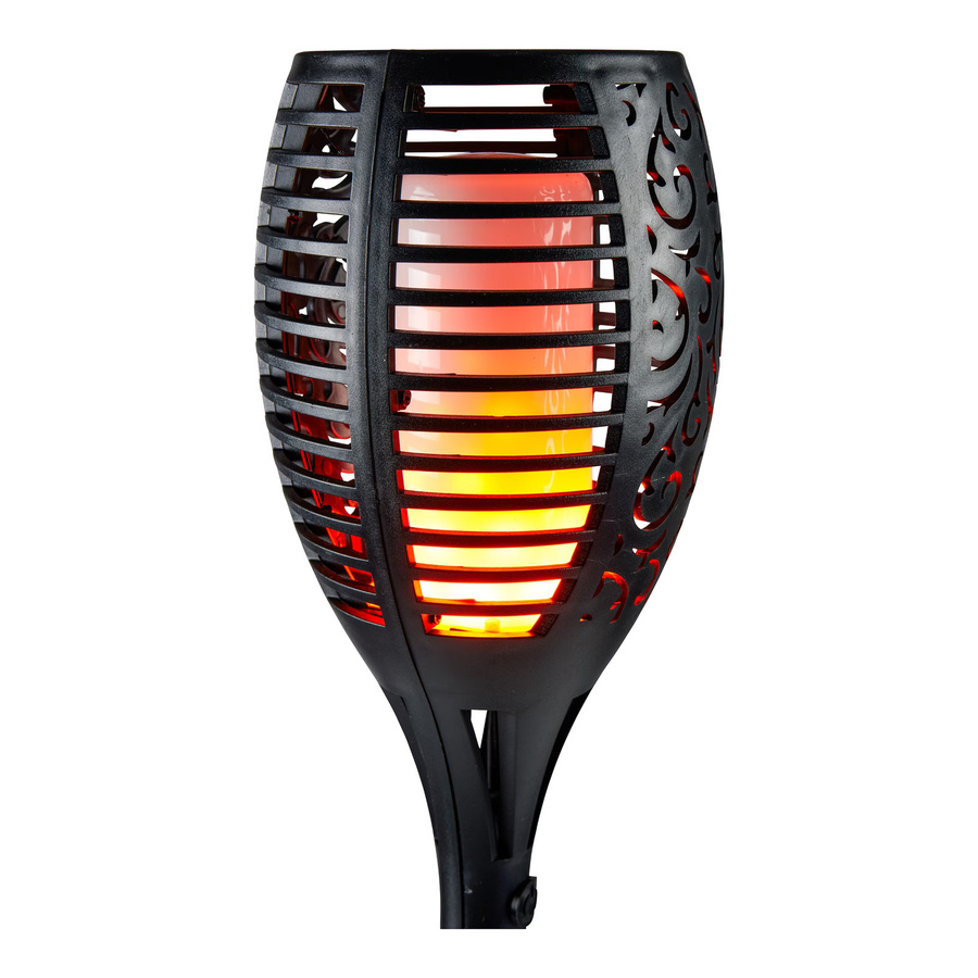 Solar-Fackelkerze XXL viva domo in Orange und Schwarz - Bild 2