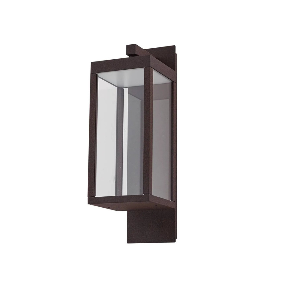 Lucande LED Außenwandleuchte Ferdinand in Braun aus Aluminium und Glas, modern und spritzwassergeschützt IP54 - Bild 2