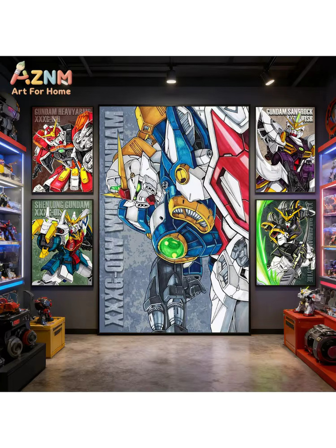 Kayou Wing Gundam Anime Leinwanddruck Mecha Roboter Wandkunst in Multicolour - Bild 3