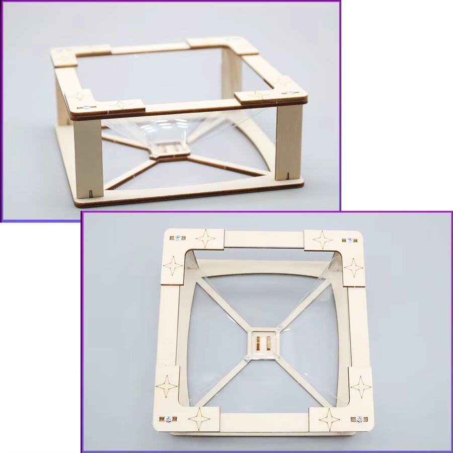 soulbao 3D Holographischer Projektor DIY Montagemodell, Meerestiere, Holz - Bild 4