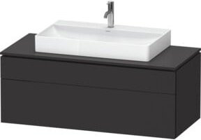 Duravit L-Cube Waschtischunterschrank wandhängend in Grau Matt, B/T: 122 x 55 cm - Bild 1