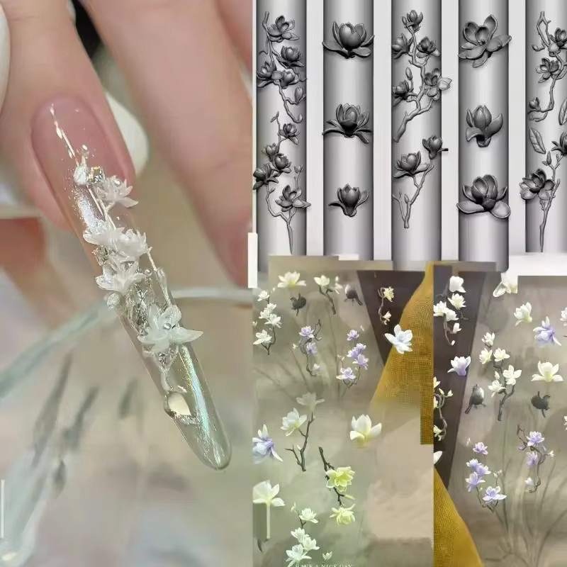 KuZHEN Nageldesign Silikonformen, 3D Magnolienblüten - Bild 1