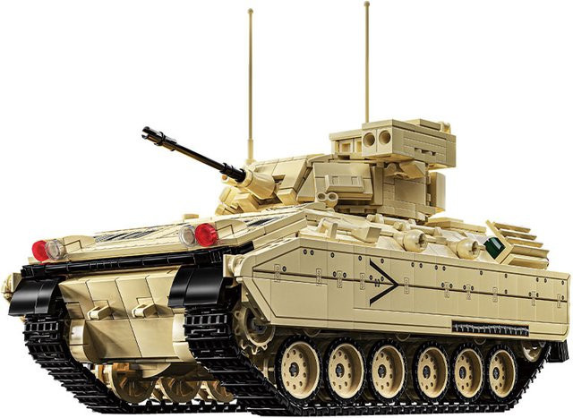 12GO 96007 M2 Bradley Gepanzertes Fahrzeugmodell Bausteinset in Grau mit 1862 Teilen - Bild 1