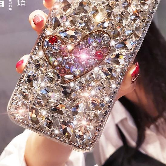 BLINGCASE Strass Handyhülle mit Diamant-Design für Samsung Galaxy Z Flip 3, Z Flip 4, Z Flip 5 und Z Flip 6 in Transparent/Multicolour - Bild 1