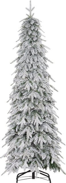 HOMCOM Weihnachtsbaum künstlich mit Kunstschnee und Stahlfuß, grün, Höhe: 180 cm - Bild 1