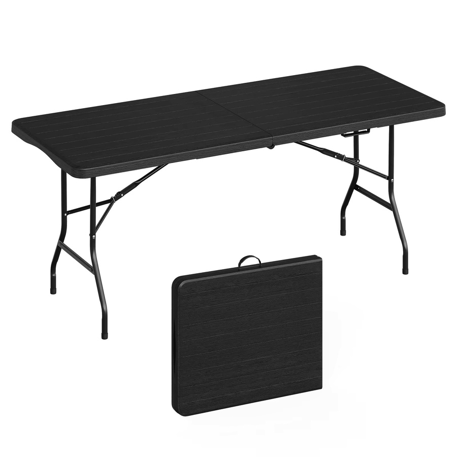 WOLTU Klappbarer Gartentisch für den Außenbereich in Schwarz, wetterfester Campingtisch für 8 Personen mit Tragetasche für Terrasse und Balkon - Bild 7
