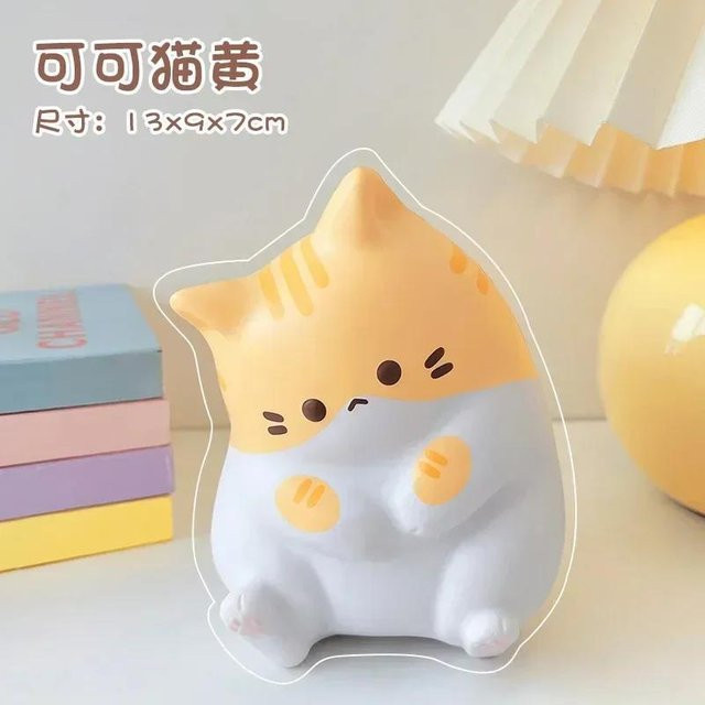 Fashnics Katze Squishy Stressabbau Spielzeug gelb - Bild 1