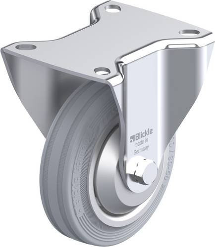 Blickle Bockrolle B-V 100R-SG-FA in Grau mit 100 mm Durchmesser und 70 kg Tragfähigkeit - Bild 1