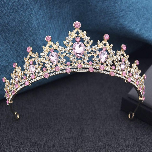 YIRAN Jewelry Prinzessinnenkrone, Messing, Kristall, Schwarz, Damen - Bild 1