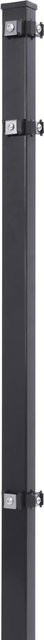 Solid Eckpfosten aus Stahl für Stab- und Doppelstabmatten, Farbe Anthrazit, Höhe: 150 cm, Breite: 4 cm, Tiefe: 4 cm - Bild 1