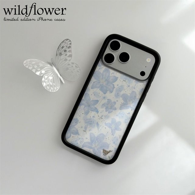 Wildblume in Blue Lily Handyhülle für iPhone 11 bis 17 Pro Max Plus, Stoßfeste Schutzhülle in Blau mit Lilien-Blumen Design - Bild 1