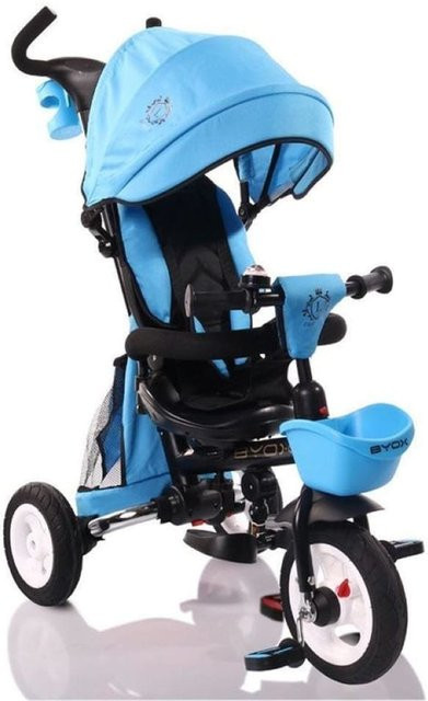 Byox Tricycle Flexy Lux 3 in 1 Dreirad, klappbar, Gummireifen, blau - Bild 1