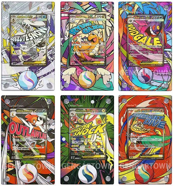 TAKARA TOMY Fotorahmen für Pocket Monster Best Wishes Karten Dragonite Hawlucha Eelektross Froslass Gengar Spielsammlung - Bild 1