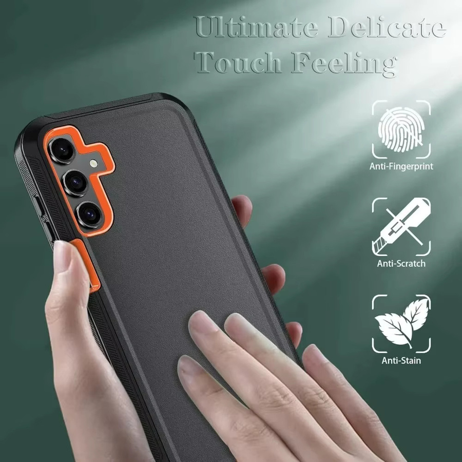 Robuste 3-lagige Hybrid-Schutzhülle für Samsung Galaxy A-Serie in Schwarz und Rot - Bild 5
