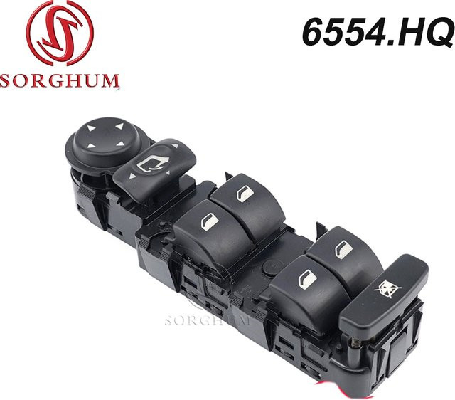 SORGHUM Elektrischer Master-Fensterschalter vorne links in Schwarz für Citroen C5, C8 und Peugeot 807 - Bild 1